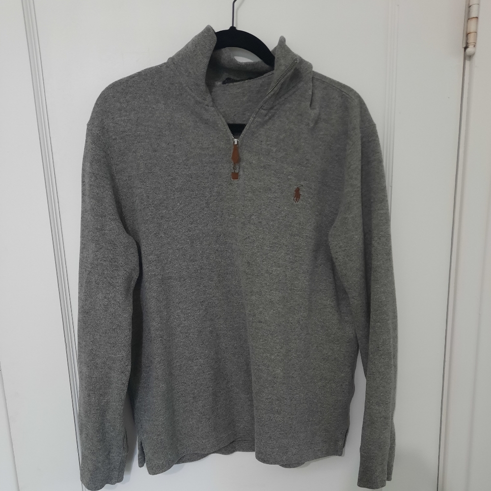 Polo 1/4 zip cotton sweater
